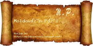 Moldován Pál névjegykártya