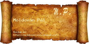 Moldován Pál névjegykártya